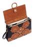 Detail View - Click To Enlarge - CHLOÉ - 'Faye' medium stud floral patch leather shoulder bag
