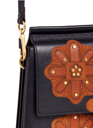  - CHLOÉ - 'Faye' medium stud floral patch leather shoulder bag