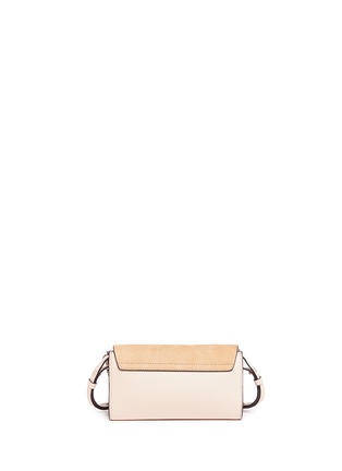 Detail View - Click To Enlarge - CHLOÉ - 'Faye' mini suede flap leather crossbody wallet