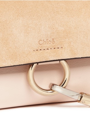  - CHLOÉ - 'Faye' mini suede flap leather crossbody wallet