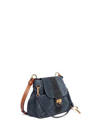 Detail View - Click To Enlarge - CHLOÉ - 'Lexa' small leather and suede shoulder bag