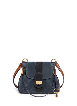 Main View - Click To Enlarge - CHLOÉ - 'Lexa' small leather and suede shoulder bag