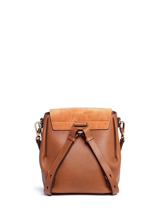 Detail View - Click To Enlarge - CHLOÉ - Faye' small suede flap leather backpack