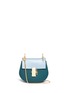 Main View - Click To Enlarge - CHLOÉ - 'Drew' mini colourblock calfskin leather shoulder bag