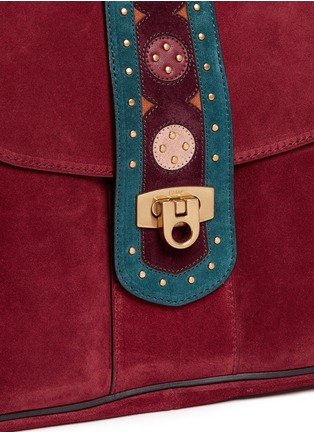  - CHLOÉ - 'Lexa' ethnic embellished leather and suede shoulder bag