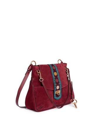 Figure View - Click To Enlarge - CHLOÉ - 'Lexa' ethnic embellished leather and suede shoulder bag