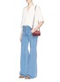 Figure View - Click To Enlarge - CHLOÉ - 'Faye' mini suede flap leather crossbody wallet