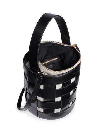  - VASIC - 'Merge' woven leather bucket bag
