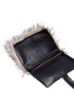  - VASIC - 'Lou' faux fur panel leather clutch