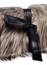  - VASIC - 'Lou' faux fur panel leather clutch