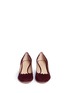 Front View - Click To Enlarge - CHLOÉ - 'Lauren' scalloped chamois suede pumps