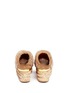 Back View - Click To Enlarge - CHLOÉ - 'Camille' cork wedge shearling slide sandals