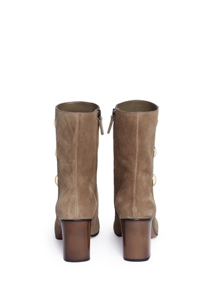 Back View - Click To Enlarge - CHLOÉ - 'Orlando' dome stud suede boots