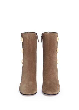 Front View - Click To Enlarge - CHLOÉ - 'Orlando' dome stud suede boots