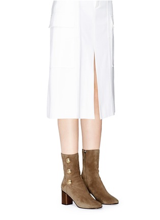 Figure View - Click To Enlarge - CHLOÉ - 'Orlando' dome stud suede boots