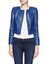 Main View - Click To Enlarge - ALICE & OLIVIA - Lambskin cropped biker jacket