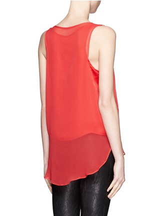 Back View - Click To Enlarge - MO&CO. EDITION 10 - Layered sleeveless silk top