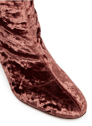 Detail View - Click To Enlarge - FABIO RUSCONI - 'Capino' chenille velvet ankle sock boots