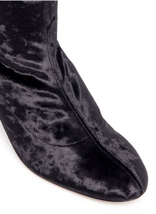 Detail View - Click To Enlarge - FABIO RUSCONI - 'Capino' chenille velvet ankle sock boots