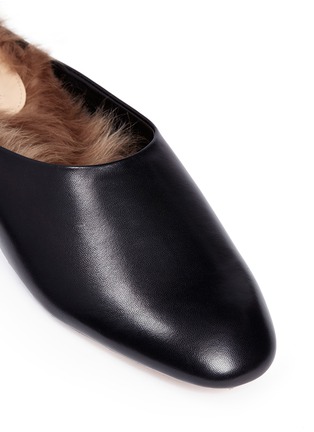 Detail View - Click To Enlarge - FABIO RUSCONI - Fur lining leather slides
