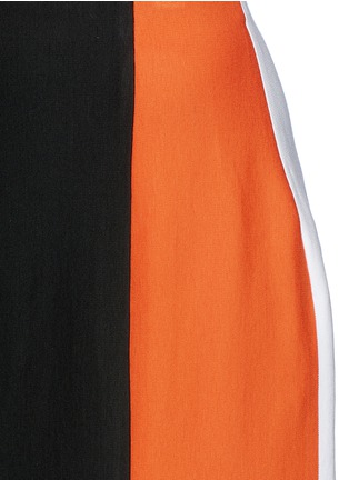 Detail View - Click To Enlarge - ROSETTA GETTY - Colourblock double vent ponte knit skirt