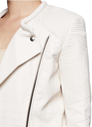 Detail View - Click To Enlarge - IRO - Efia stitch panel leather biker jacket