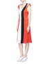 Figure View - Click To Enlarge - ROSETTA GETTY - Colourblock knot strap dress