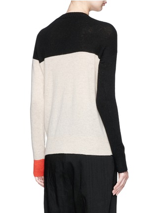 Back View - Click To Enlarge - ROSETTA GETTY - Colourblock wool-cashmere sweater
