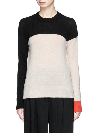 Main View - Click To Enlarge - ROSETTA GETTY - Colourblock wool-cashmere sweater