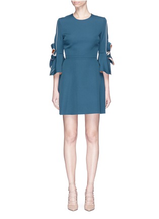 Main View - Click To Enlarge - ROKSANDA - 'Harlin' bow cuff bonded crepe dress