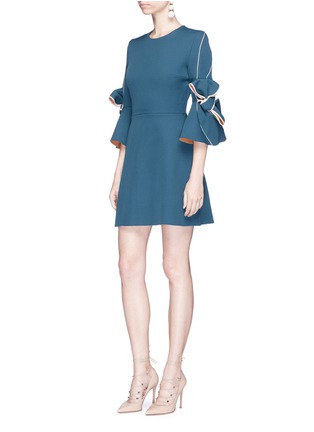 Figure View - Click To Enlarge - ROKSANDA - 'Harlin' bow cuff bonded crepe dress