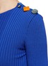 Detail View - Click To Enlarge - ROKSANDA - 'Rhea' geometric button shoulder rib knit sweater