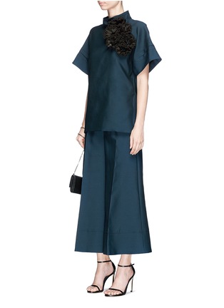 Figure View - Click To Enlarge - ROKSANDA - 'Hasani' high waist suiting culottes