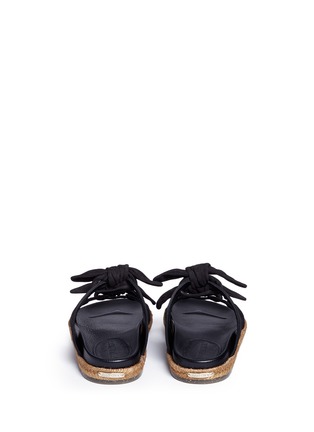 Back View - Click To Enlarge - JIMMY CHOO - 'Nixon' knotted bow suede espadrille sandals
