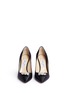 Front View - Click To Enlarge - JIMMY CHOO - 'Alexa 85' Swarovski crystal faux pearl glitter pumps