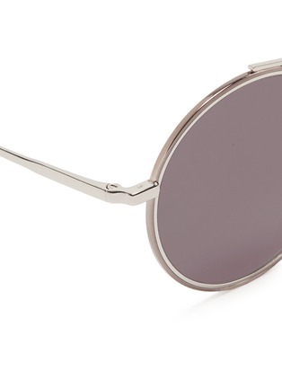 Detail View - Click To Enlarge - STEPHANE + CHRISTIAN - 'G.913' double bridge round mirror sunglasses