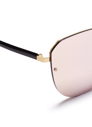 Detail View - Click To Enlarge - STEPHANE + CHRISTIAN - 'Man On The Moon' oversized round mirror sunglasses
