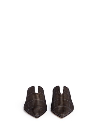 Front View - Click To Enlarge - TIBI - 'Cacey' houndstooth plaid slides