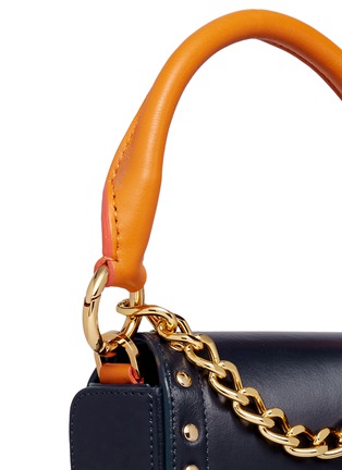  - SACAI - 'Horse Shoe' fringe strap leather mini saddle bag