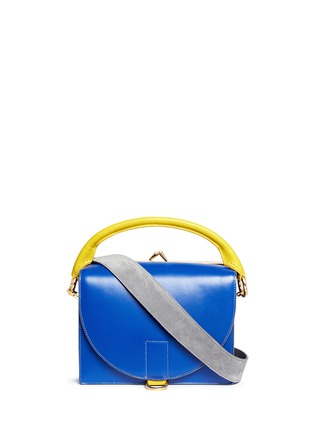 Main View - Click To Enlarge - SACAI - 'Hybrid' colourblock leather satchel