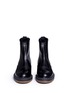 Front View - Click To Enlarge - SACAI - Lace back leather mid calf boots