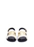 Front View - Click To Enlarge - SACAI - Buckled leather and mirror shearling slide sandals