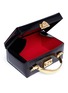 Detail View - Click To Enlarge - MARK CROSS - 'Grace Small Box' 18k gold plated handle leather trunk
