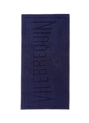 Detail View - Click To Enlarge - VILEBREQUIN - Logo jacquard beach towel