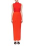 Main View - Click To Enlarge - SOLACE LONDON - 'Ariana' pleated chiffon crepe mock neck dress