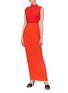 Figure View - Click To Enlarge - SOLACE LONDON - 'Ariana' pleated chiffon crepe mock neck dress