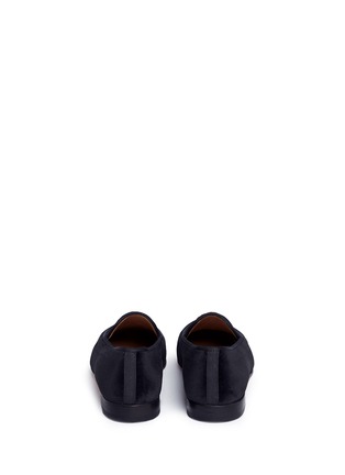 Back View - Click To Enlarge - STUBBS & WOOTTON - Tassel embroidered velvet slip-ons