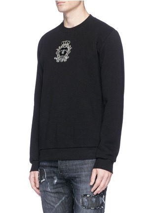 Front View - Click To Enlarge - - - Crown bee crest embellished sweatshirt