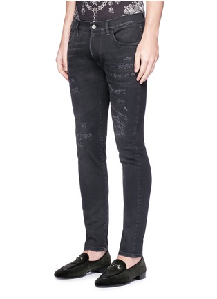 Front View - Click To Enlarge - - - 'Classic' slim fit distressed jeans