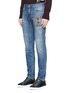 Front View - Click To Enlarge - - - Bee crest embellished jeans